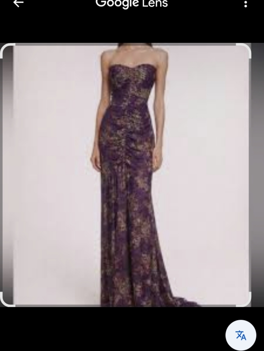 Laundry By Shelli Segal Evening Formal Mesh Purple Floral Strapless Sz 6 Mint